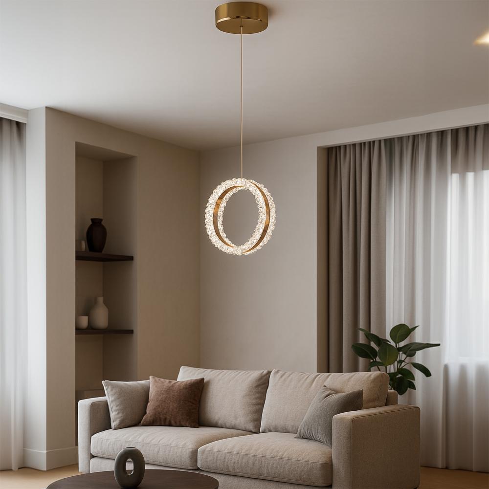 HÄNGANDE LED TAKLAMPA LHJ098-CP GULD