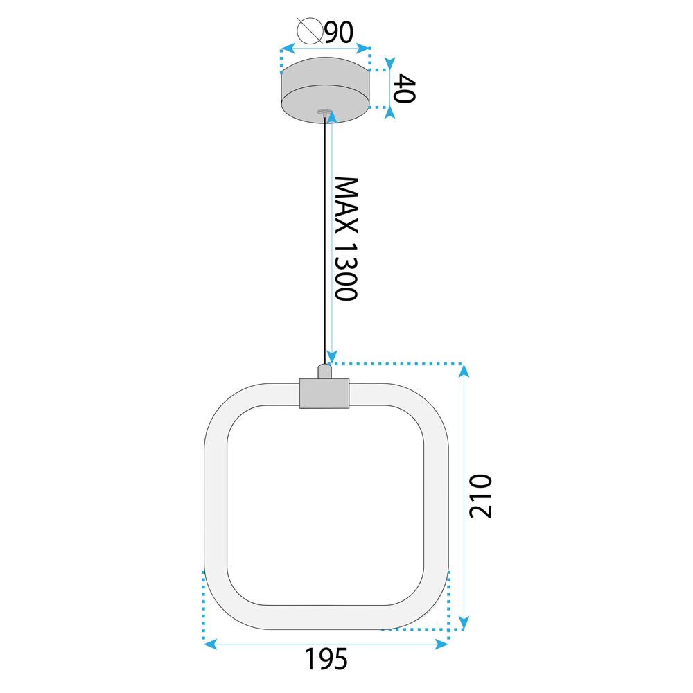 TAKLAMPA HÄNGANDE LED LHJ056-CP1 BORSTAD GULD