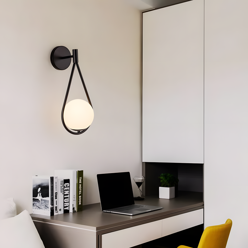 Vägglampa G093-1W Svart Vit