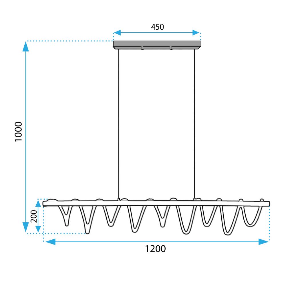 HÄNGLANDE LED TAKELAMPA APP1288-CP