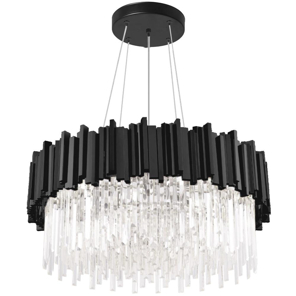 Krys­tall­takplafond APP1481-1C svart matt