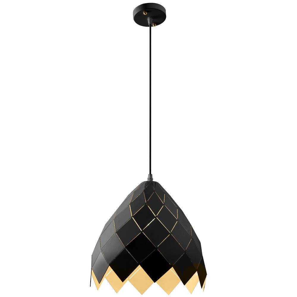 Metallisk hängande taklampa APP338-1CP svart