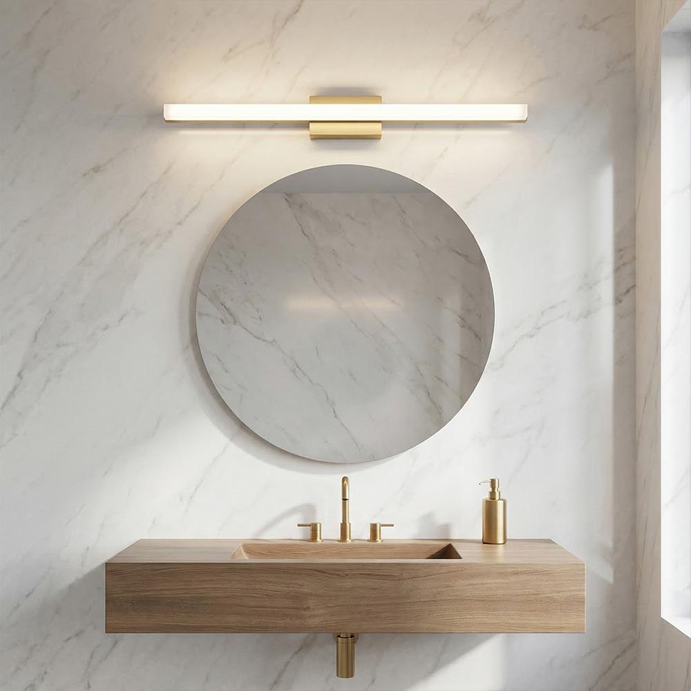 BADRUMSVÄGGLAMPA LED 80CM APP1853-1W BRUSH GOLD
