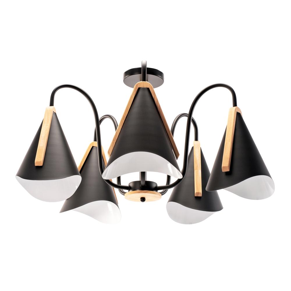 Skandinavisk taklampa femarmad APP607-5C svart