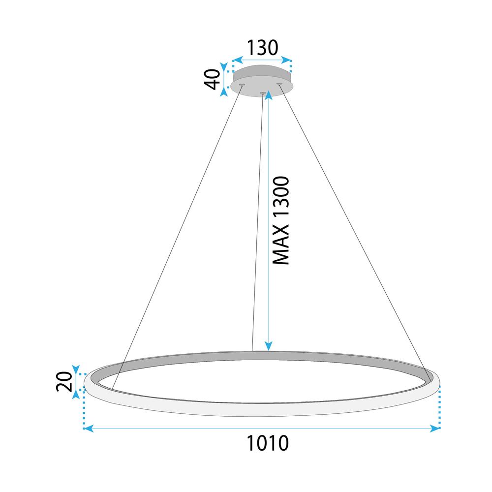 HÄNGENDE LED-TAKLAMPA LHJ006-CP 100 cm BORSTAD GULD