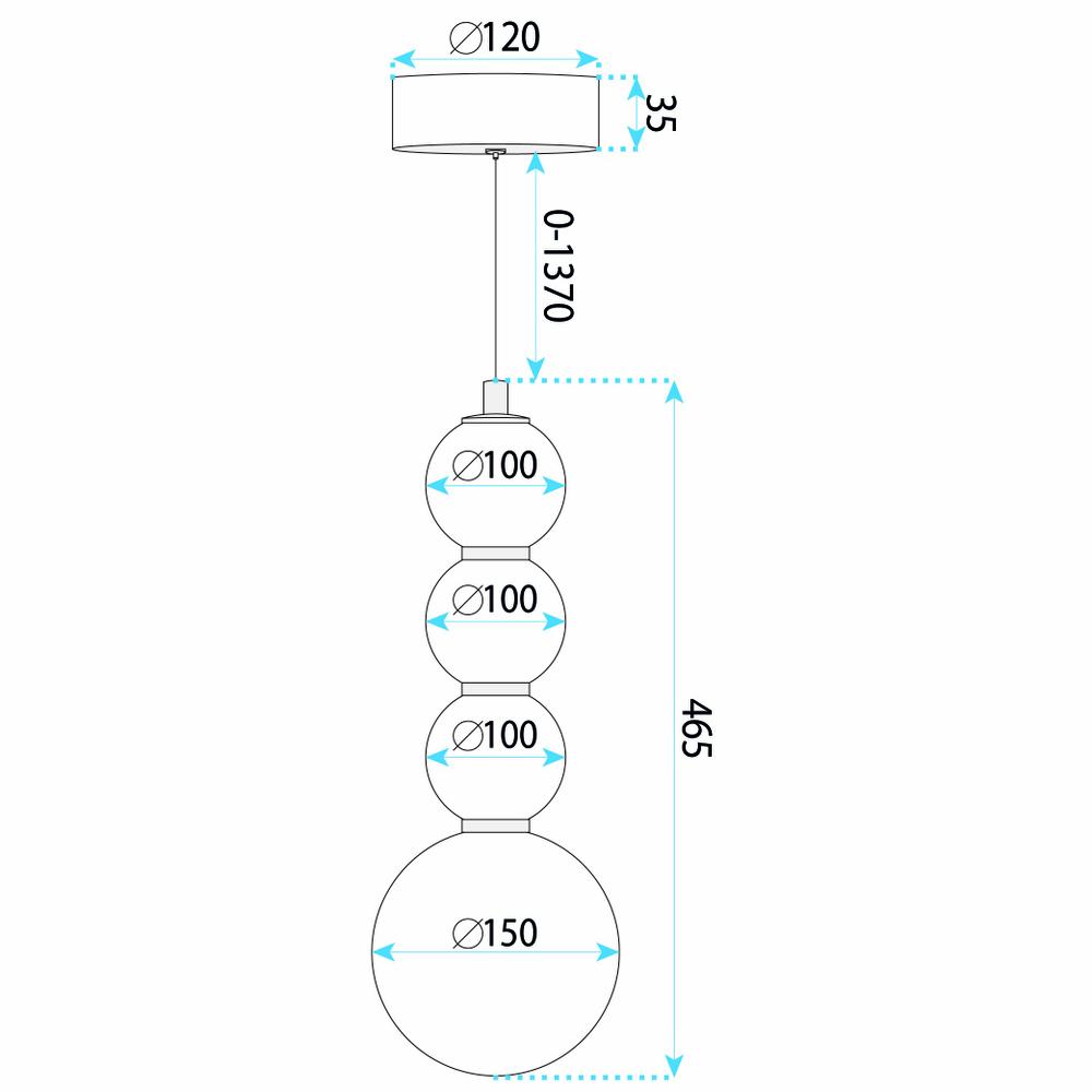 LED taklampa pendel LHJ114-4CP borstat guld