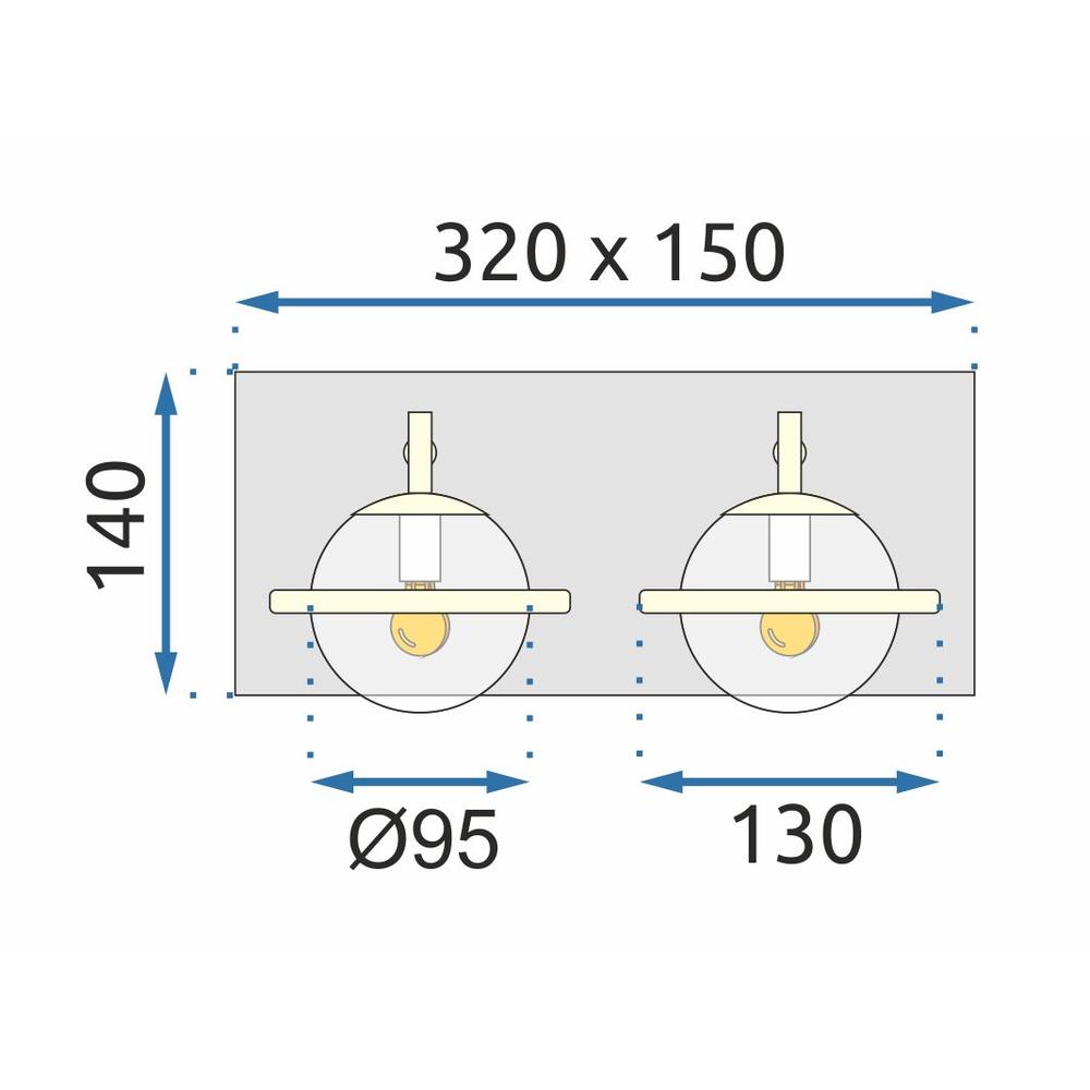 VÄGGLAMPA VÄGGLJUS APP1221-2W Svart