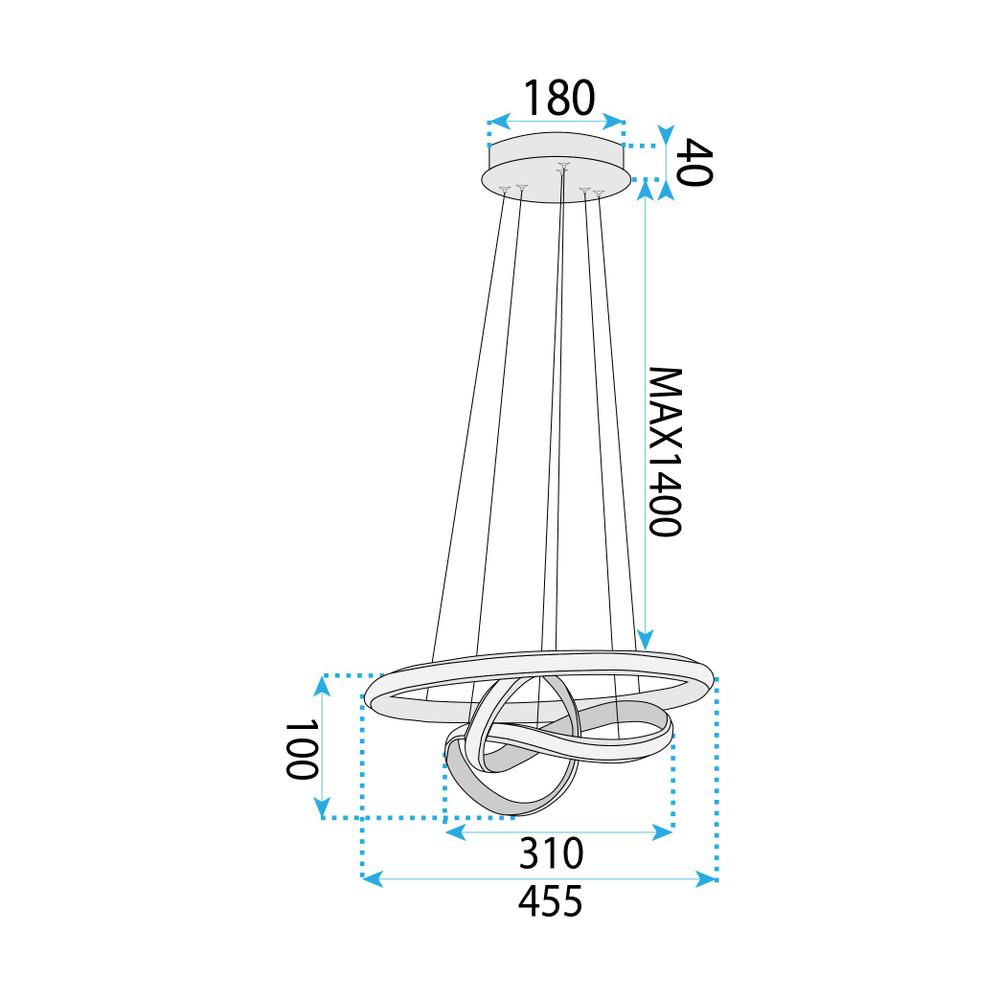 HÄNGANDE LED-TAKLAMPA LHJ035-CP GULDFÄRGAD