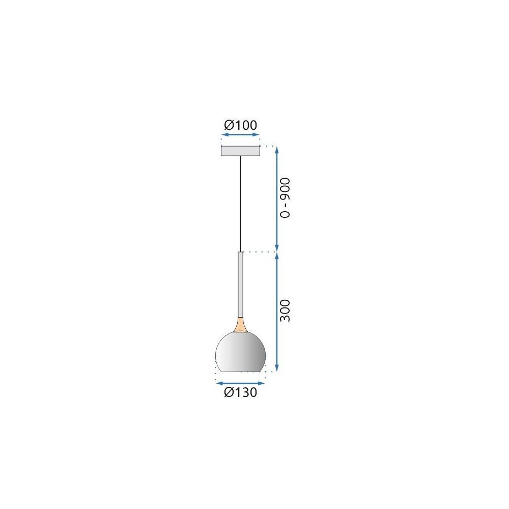 TAKLAMPA HÄNGANDE LED G086-1CP Guld