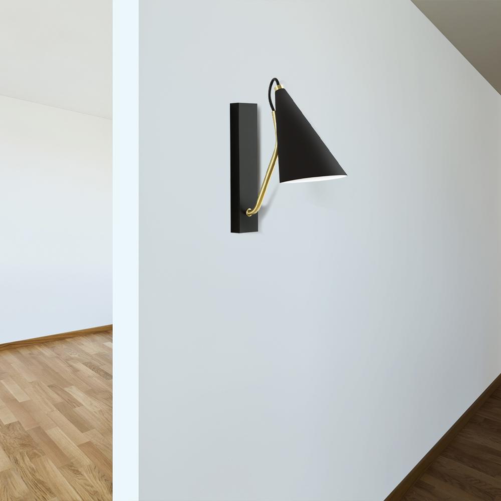 VÄGGLAMPA KINKIET APP1142-1W Svart