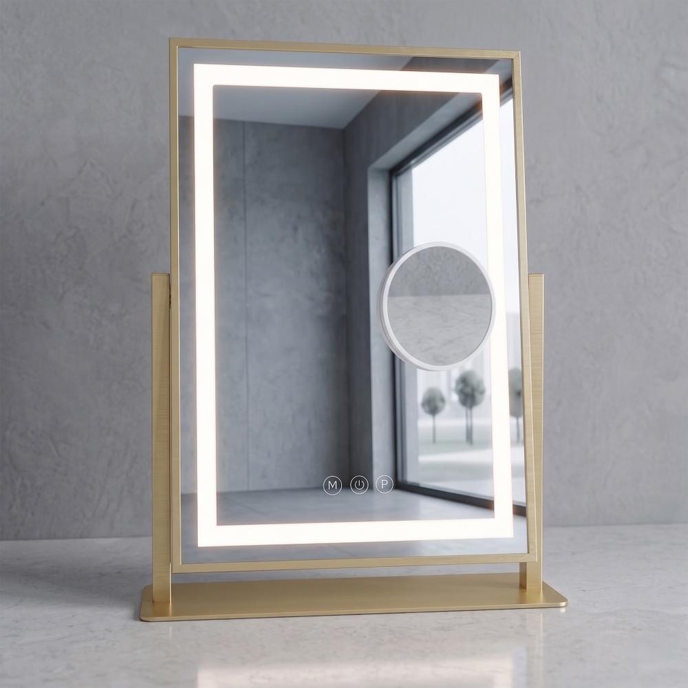 LED-spegel LUMI L.Gold 30x40cm