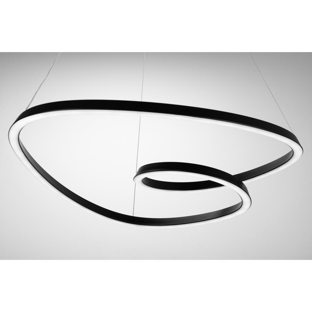 Taklampa Hängande Loop LED + Fjärrkontroll APP796-cp Svart