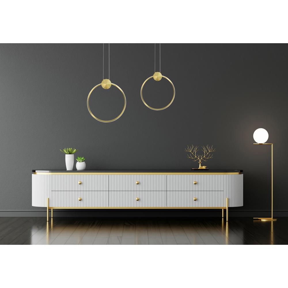 HÄNGANDE LED TAKLAMPA APP1393-CP GULD 30 cm