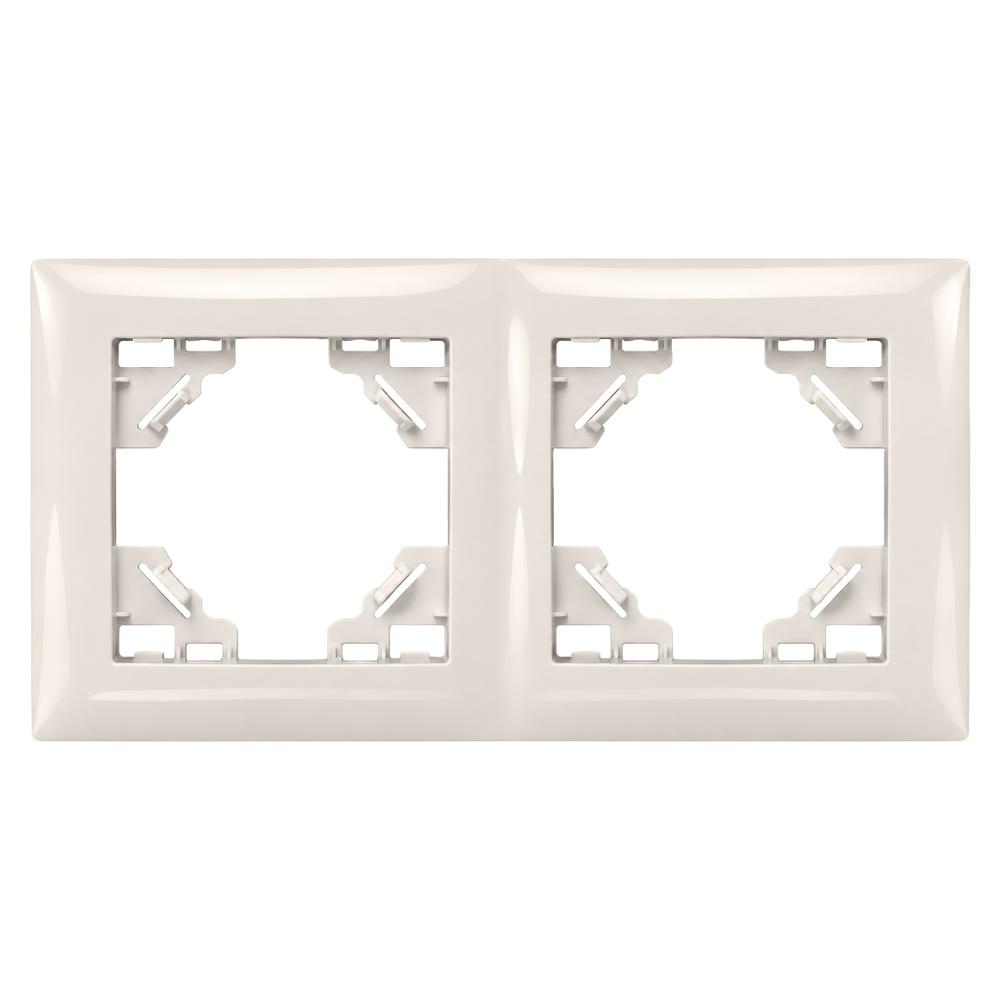 Double socket frame OSTE JNH014-2F Beige