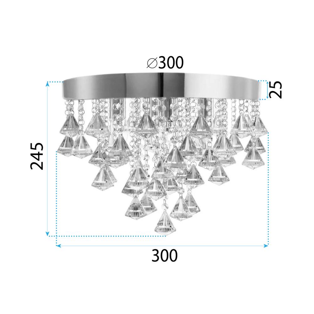 Kristalltaklampa plafon APP1655-3CP