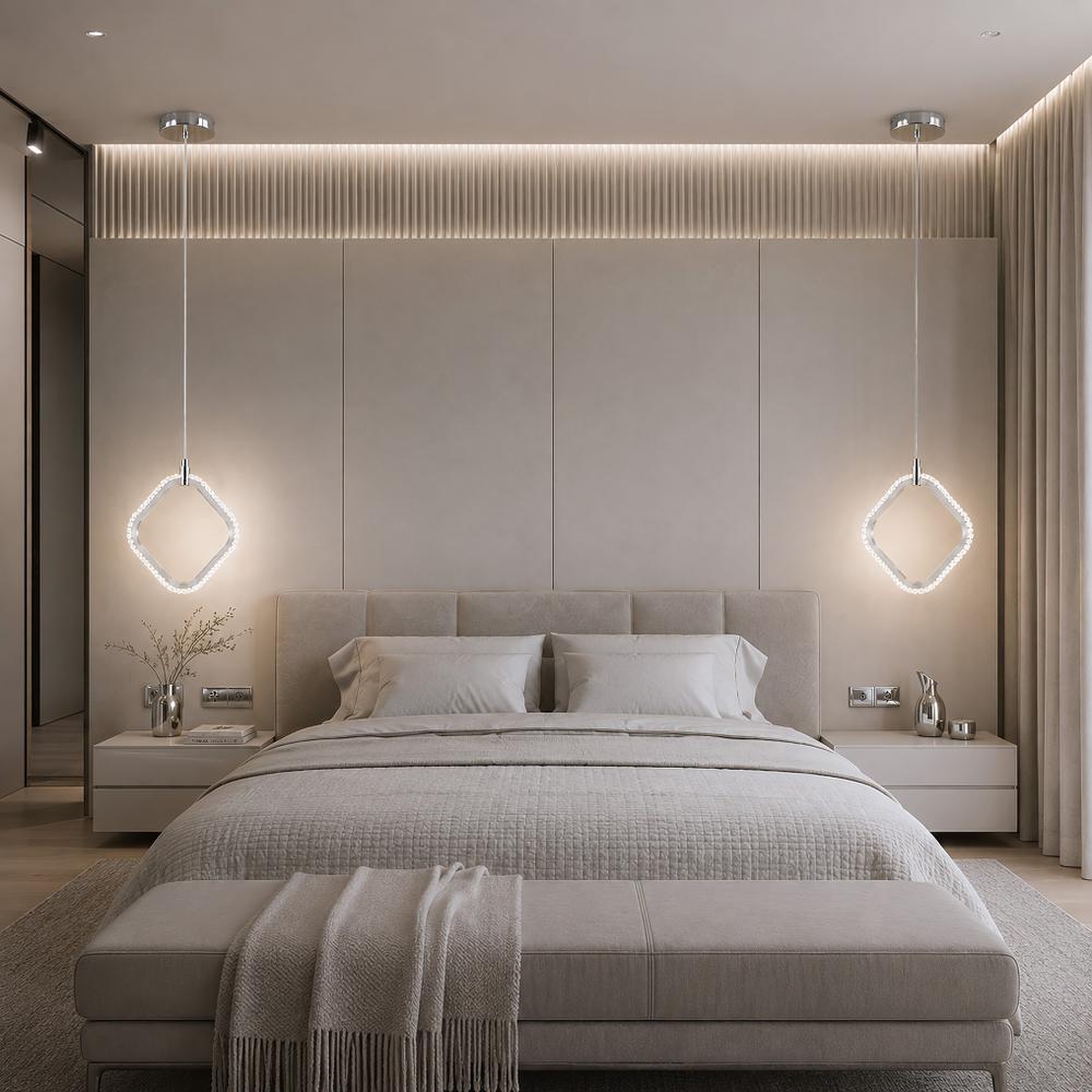 LED-pendellampa LHJ127-W Krom