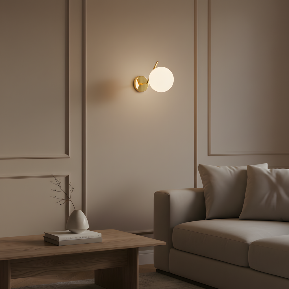 Vägglampa G100-1W Guld