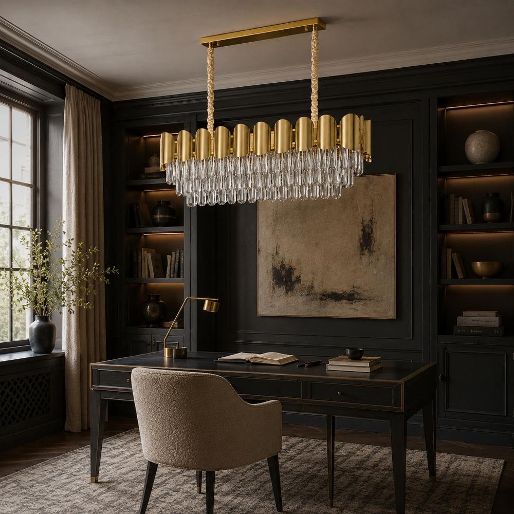 Kristall-pendellampa SWE101-CP GOLD