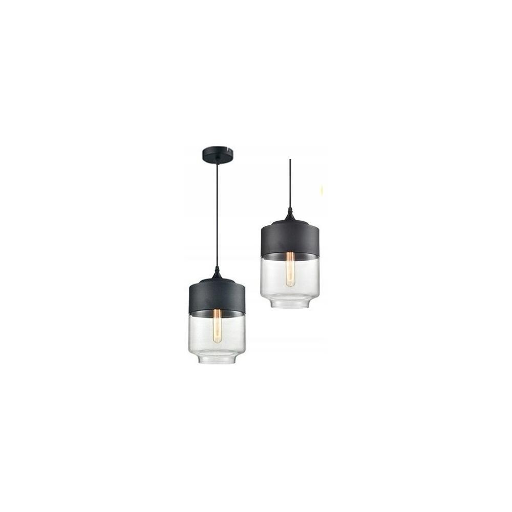 Glaspendellampa i tak Zenith C Svart