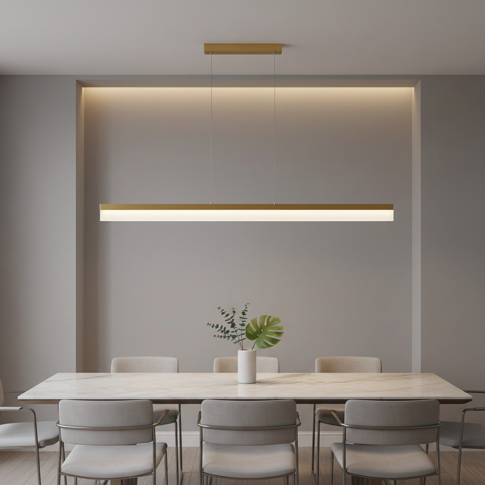 Hängande LED-lampa APP1694-CP 120 cm Borstad Guld