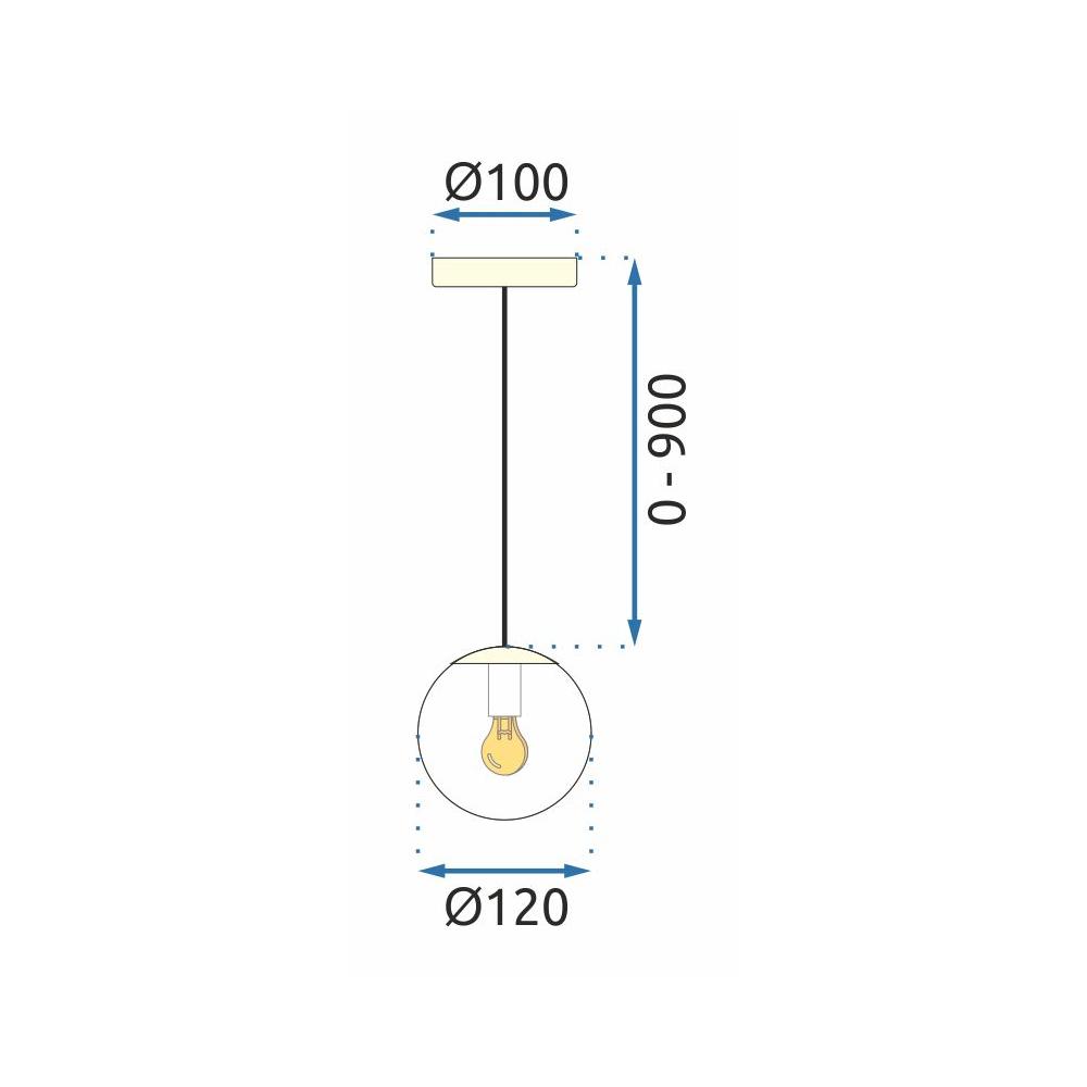 Hänglampa APP1249-1C Guld