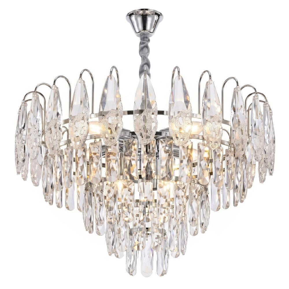 Kristall-pendellampa SWE079-CP 50cm Chrom