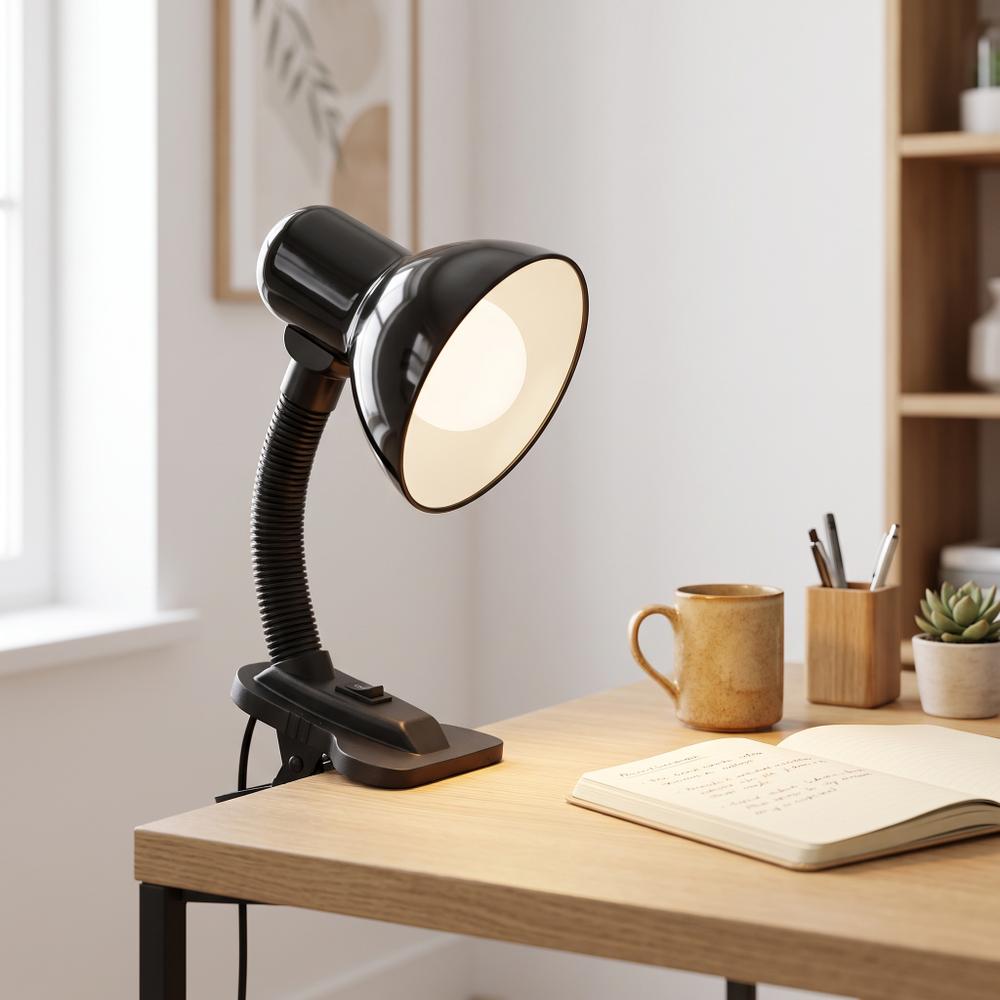 Lampka nocna biurkowa na klips JNH045-1T Czarna