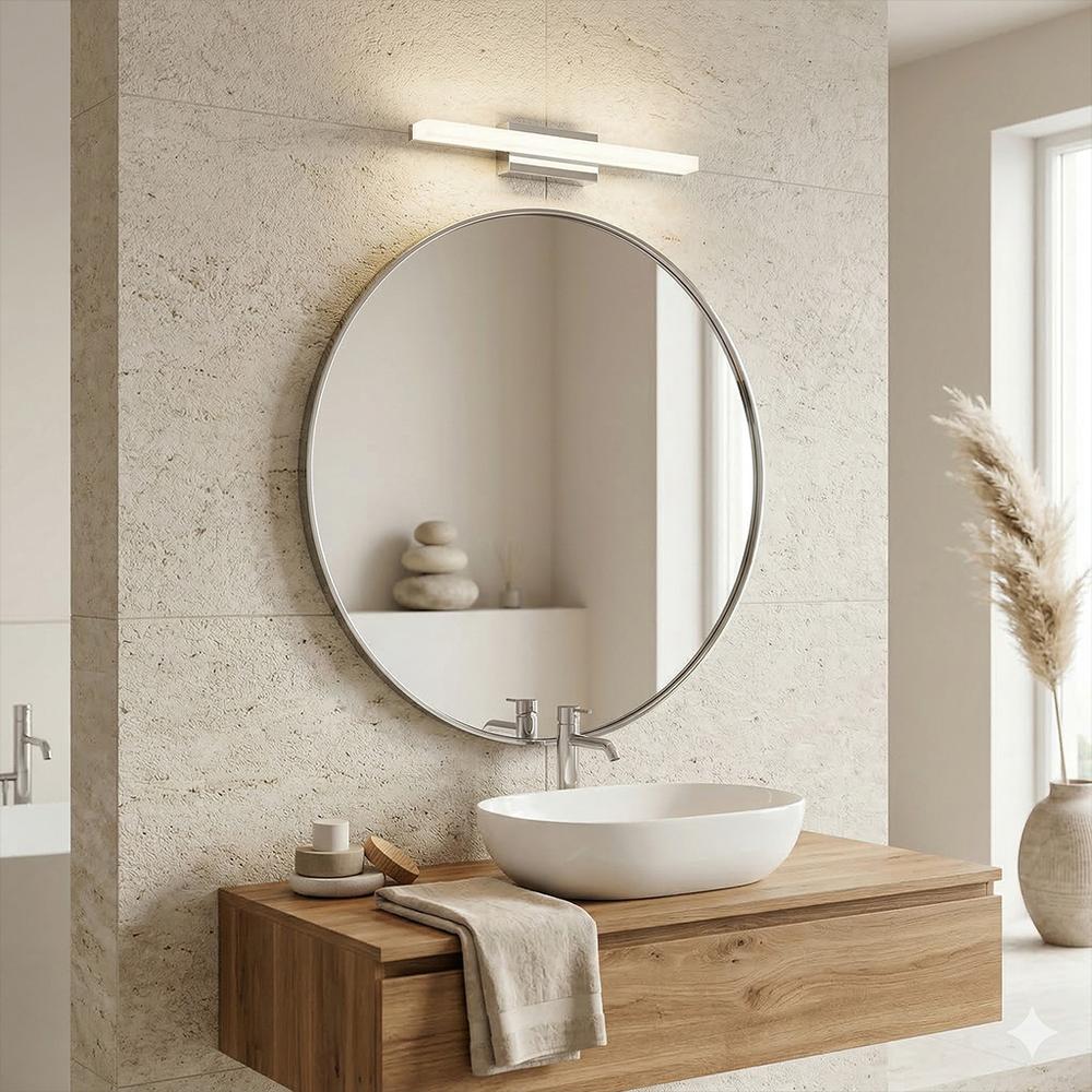 BADRUMSVÄGGLAMPA LED 42CM APP1845-1W CHROM