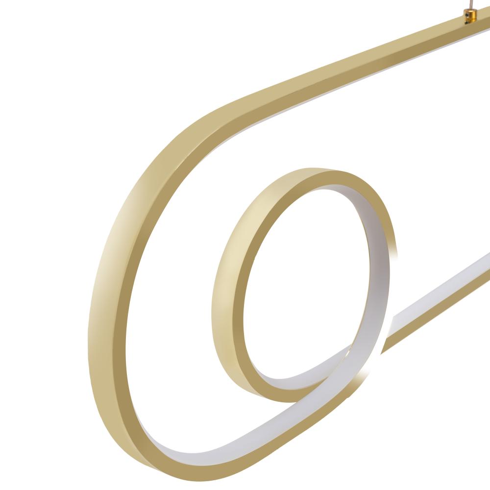 Hängande LED-taklampa APP809-CP Guld + fjärrkontroll