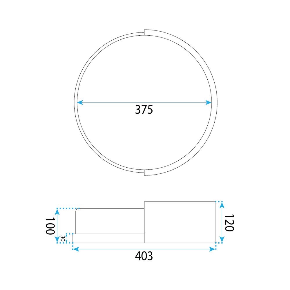 Takplafond Lampa APP1931-C 40cm WOOD