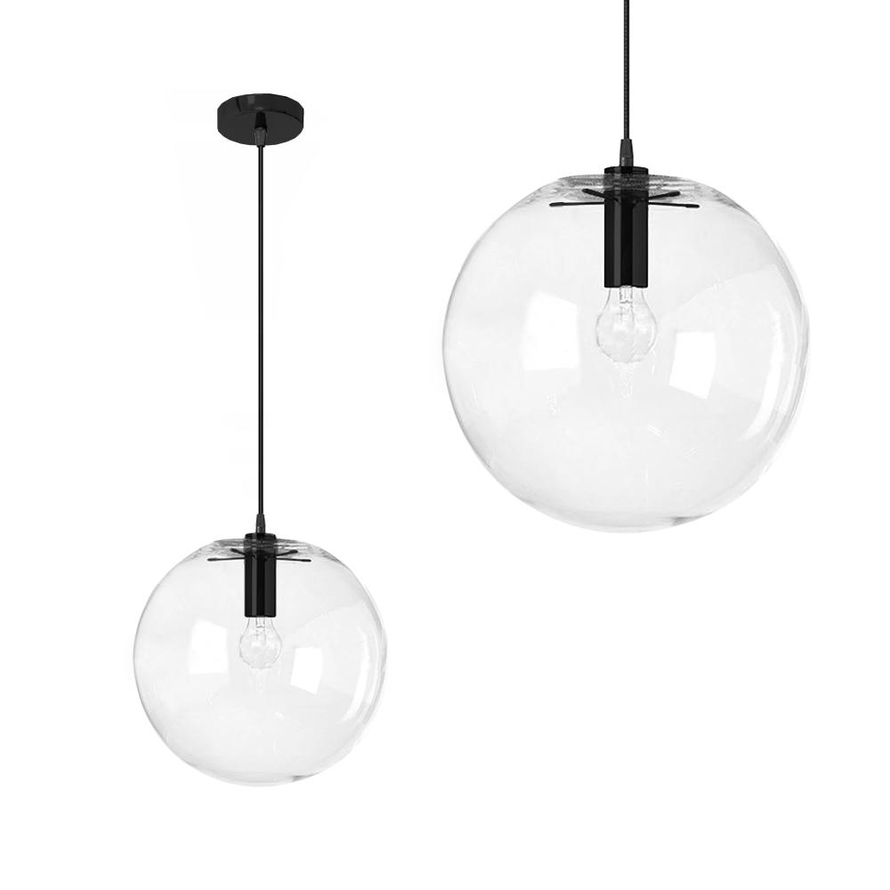 Taklampa hängande glas Lassi 20 cm APP306-1CP Svart