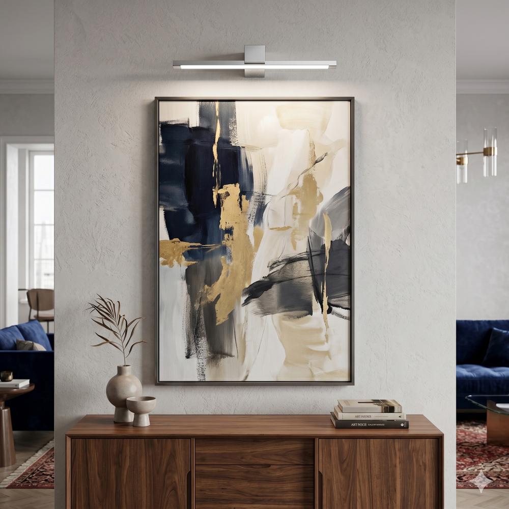 Badrum vägg LED-lampa SWE041-1W 60cm Chrome