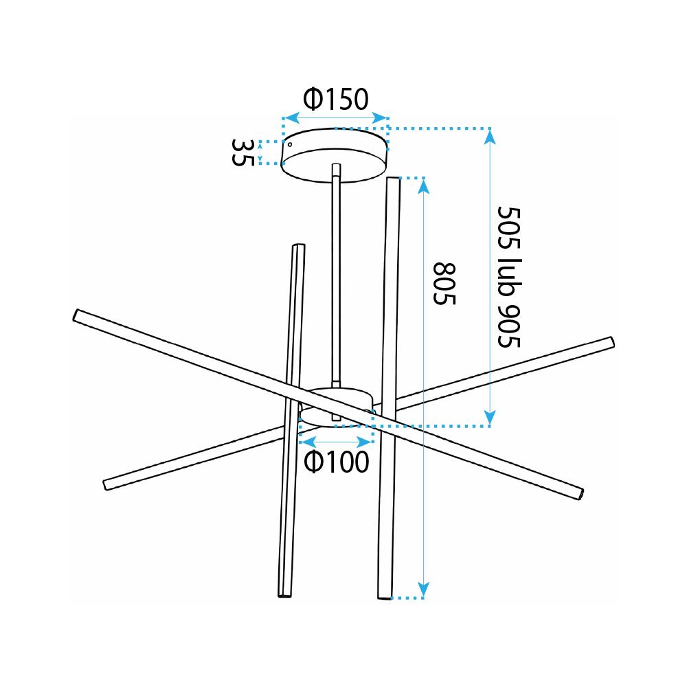 Taklampa LED APP1929-CP Black