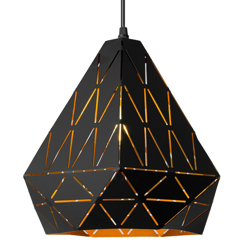 TAKPLAN GEOMETRISK TAKLAMPA TRIANGEL APP252-1CP SVART