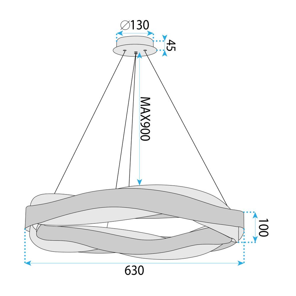 Deckenleuchte LED APP1802-CP Brush Gold