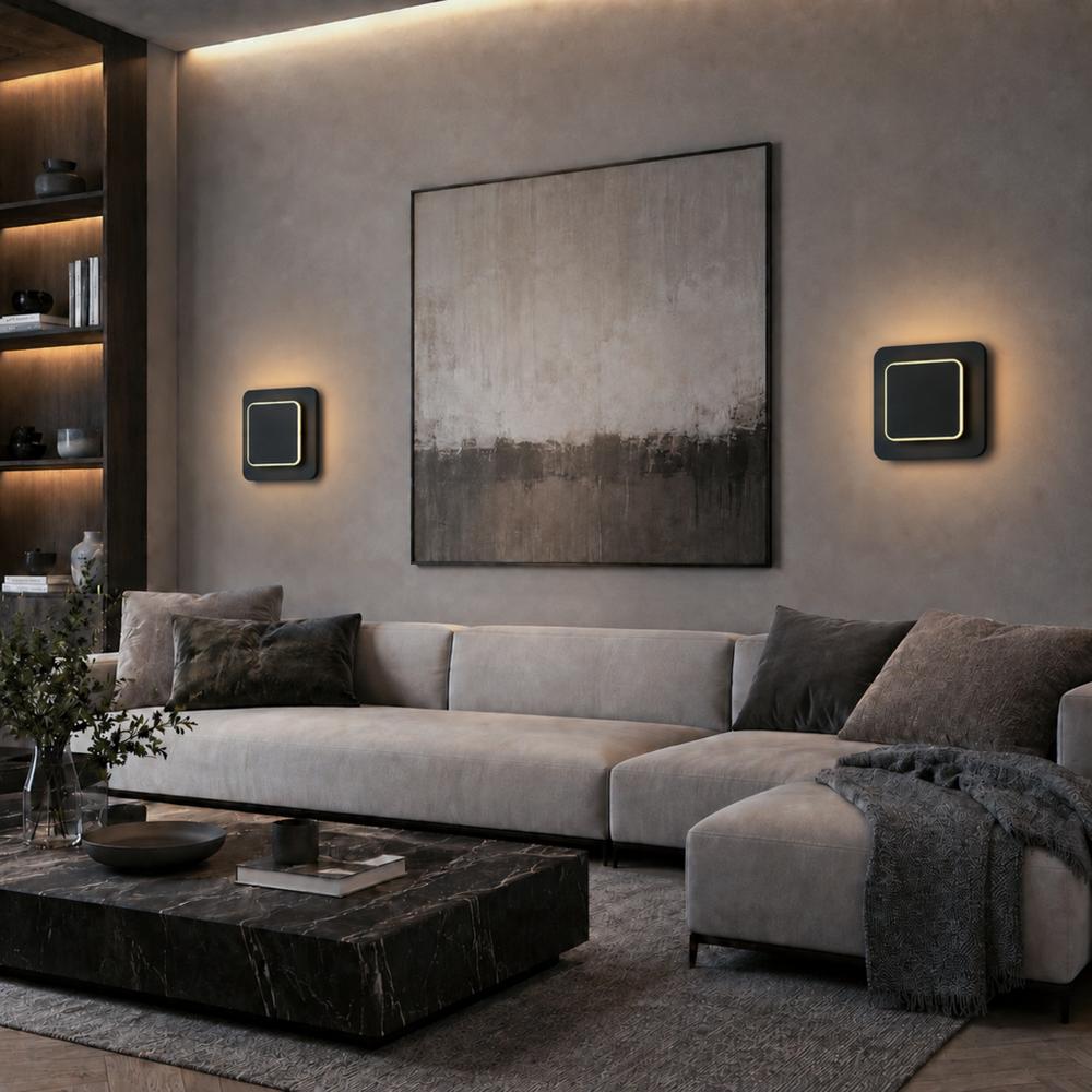 LED vägglampa LHJ123-W Svart
