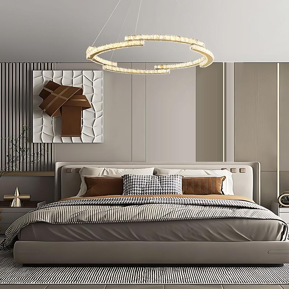 HÄNGANDE LED TAKLAMPA APP1771-CP GULD 60 cm