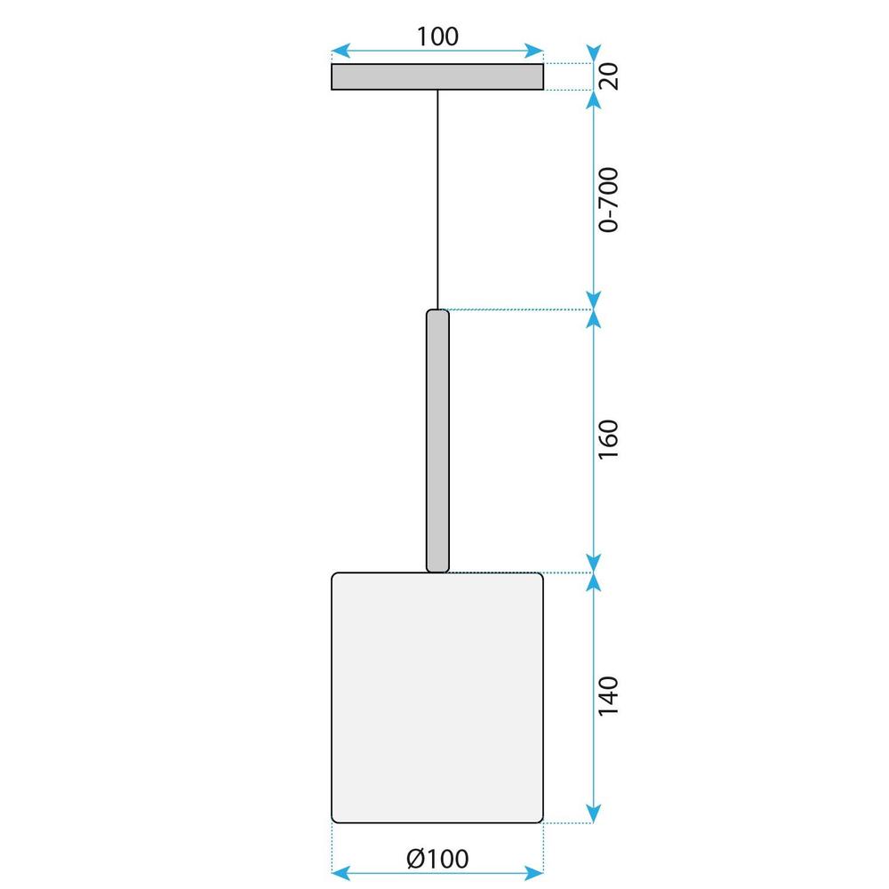 Taklampa hängande med glaskupa APP1702-1CP GREY B