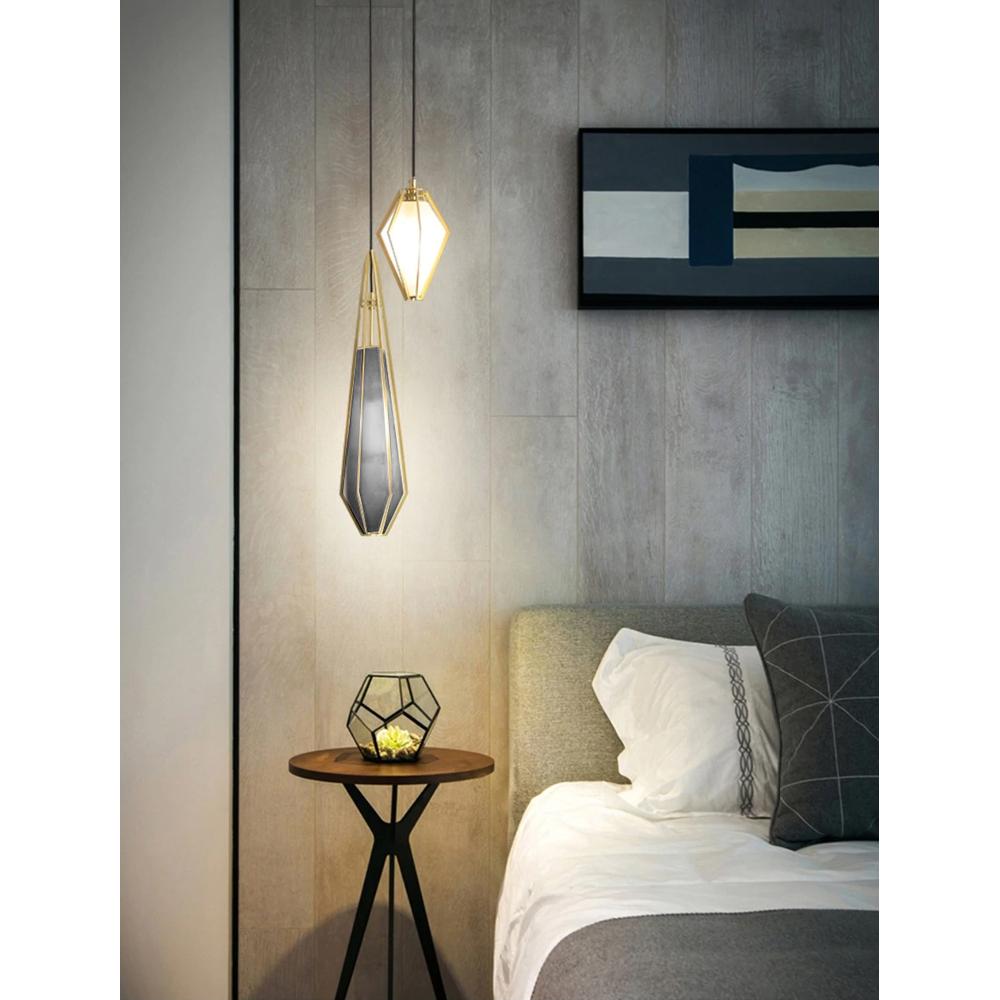 Hängande glastaklampa APP456-1CP grafit