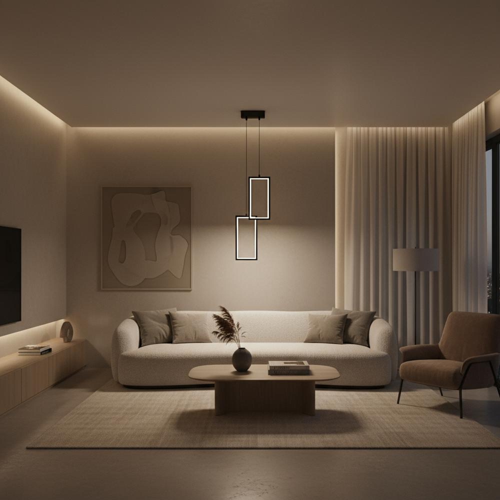 TAKLAMPA HÄNGANDE LED LHJ085-2CP SVART