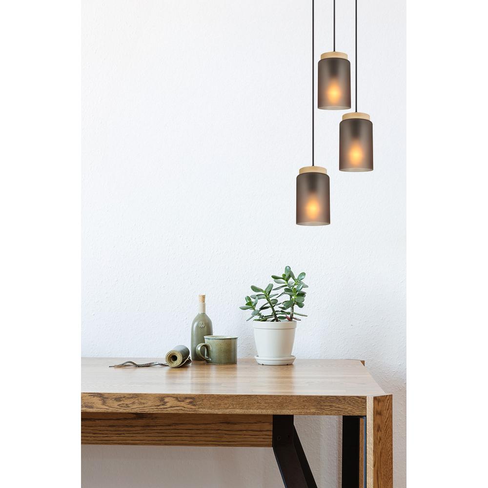 TAKLAMPA HÄNGANDE APP1811-3CPR Frosted Grey