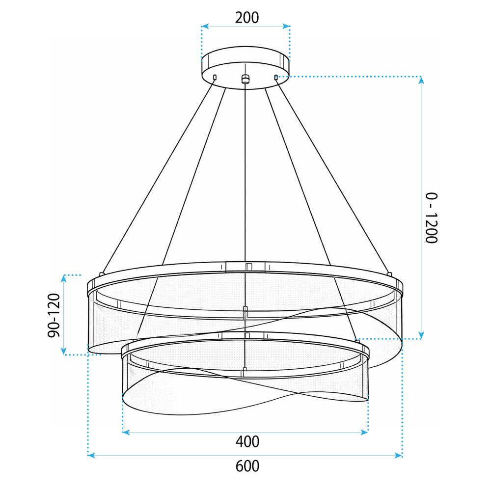HÄNGANDE TAKLAMPA G146-2CP GOLD