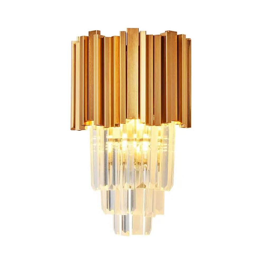 Kristallampa vägglampa 312357 Guld