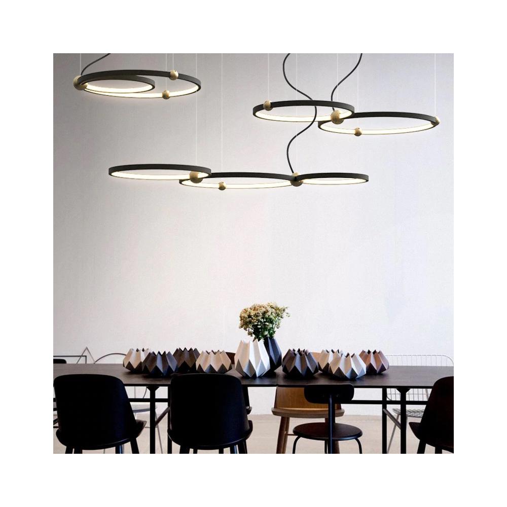 Lampa Ring 3 LED + fjärrkontroll APP752-30-40-50 Svart