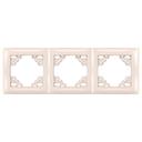 Cadre triple pour prises OSTE JNH015-3F Beige