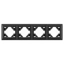 Cadre quadruple pour prises OSTE JNH016-4F Black
