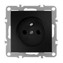 Single grounded socket OSTE JNH001-G Black
