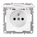 Vienvietīga rozete ar zemējumu un vāciņu OSTE JNH005-G White