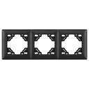 Cadre triple pour prises OSTE JNH015-3F Black