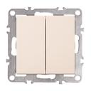Interruptor Doble OSTE JNH007-W BEIGE
